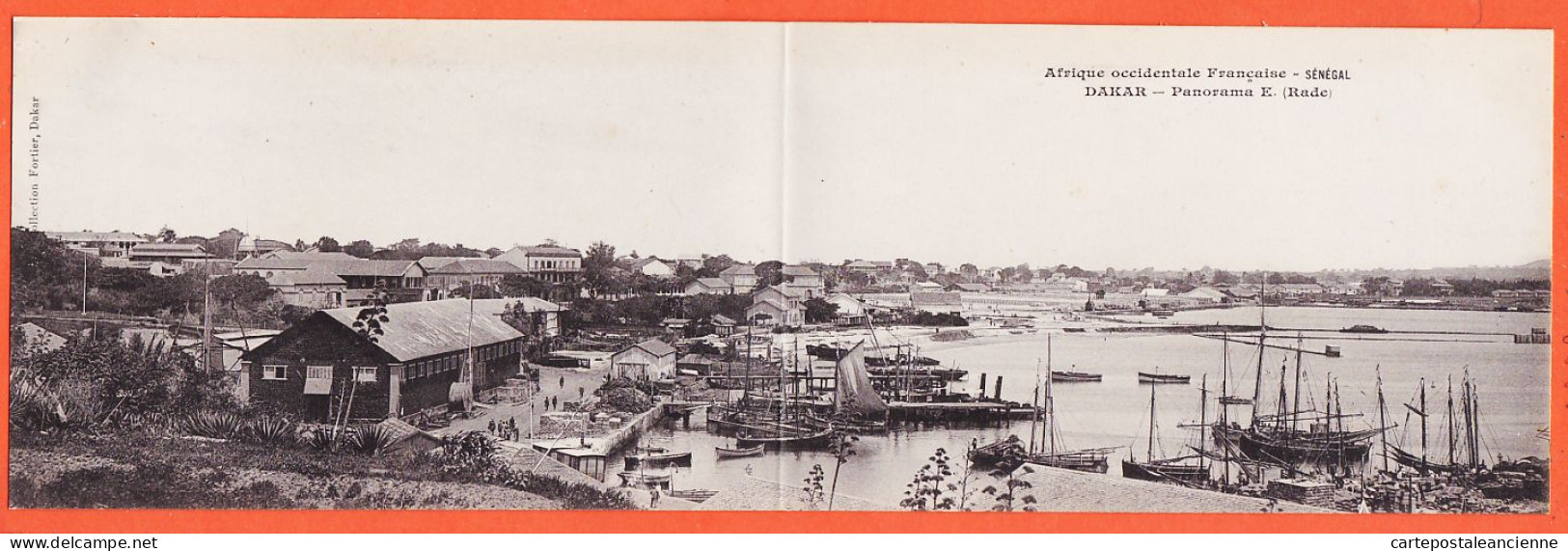 24502 / ♥️ Double-Carte ◉ DAKAR Senegal ◉ Panorama E Rade Afrique Occidentale Française ◉ Collection Generale FORTIER - Sénégal