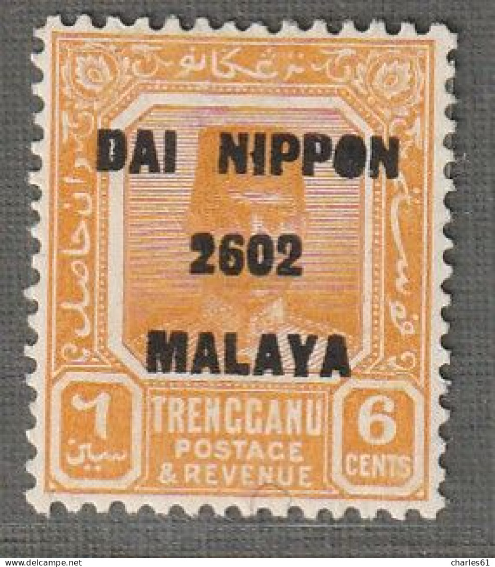 TRENGGANU - OCCUPATION JAPONAISE - N°27 * (1942) "Dai Nippon 2602 Malaya" : 6c Orange - Japanese Occupation