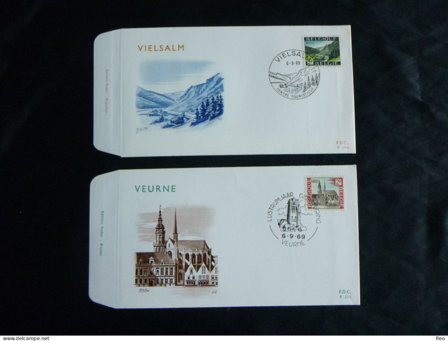 1969 1503 & 1504 FDC's : " Tourisme  ,Veurne & Vielsalm " - 1961-1970