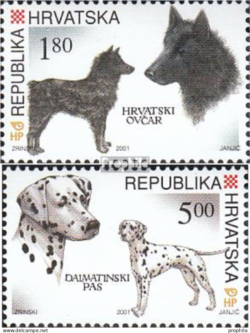 Kroatien 583-584 (kompl.Ausg.) Postfrisch 2001 Einheimische Hunderassen - Kroatien
