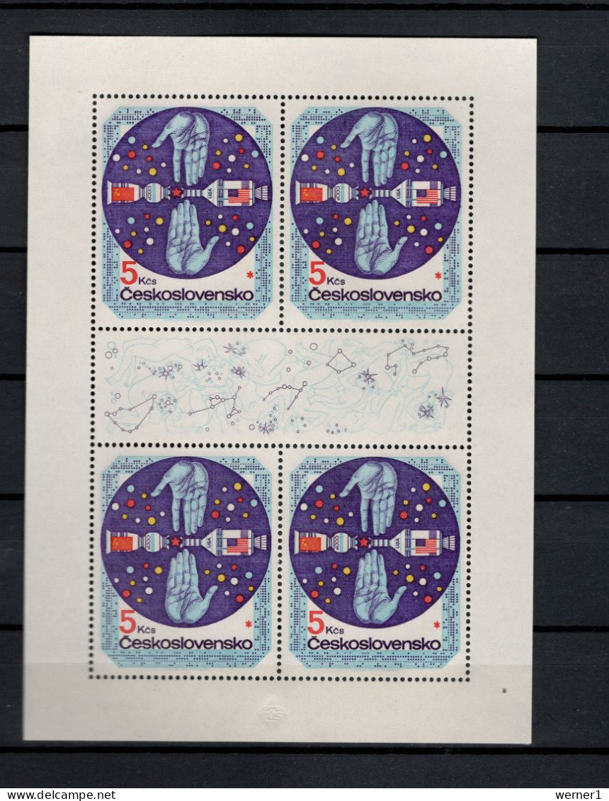 Czechoslovakia 1975 Space Research Sheetlet MNH - Europe