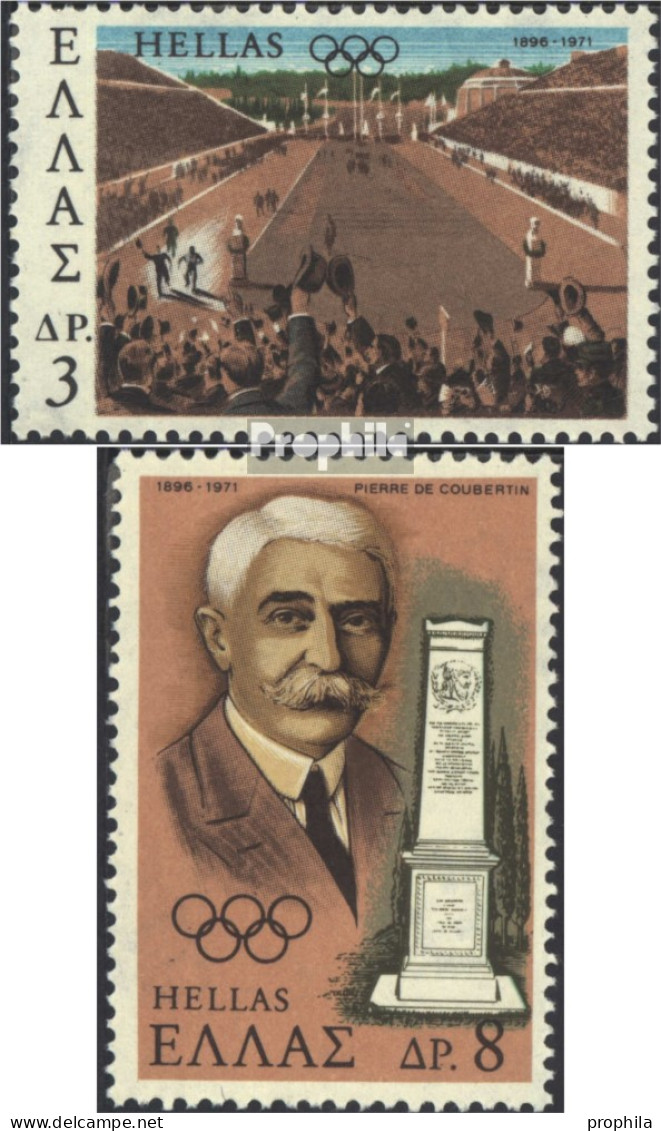 Griechenland 1072-1073 (kompl.Ausg.) Postfrisch 1971 Olympiade - Unused Stamps