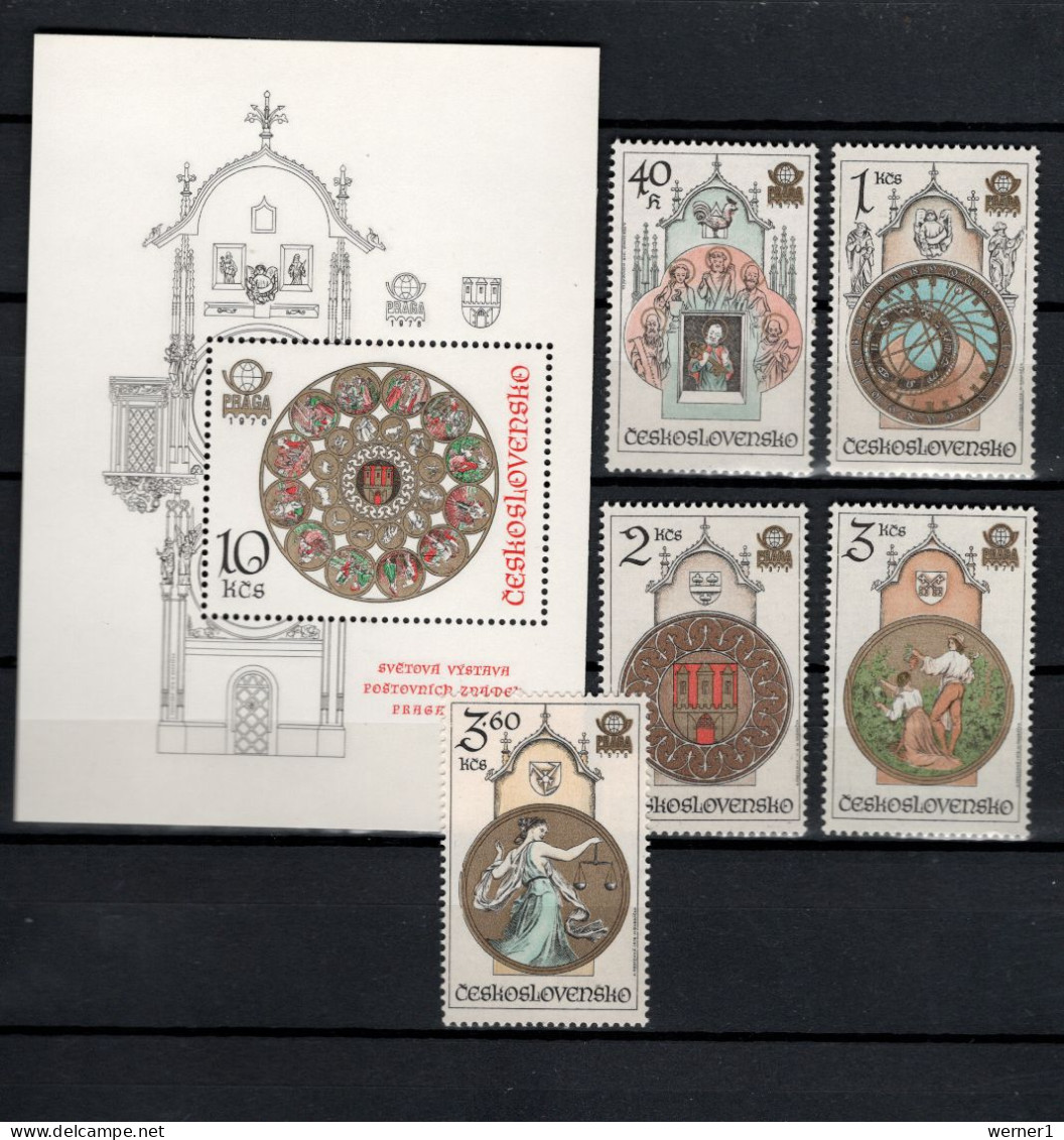 Czechoslovakia 1978 Space, Praga '78 Set Of 5 + S/s MNH - Europe