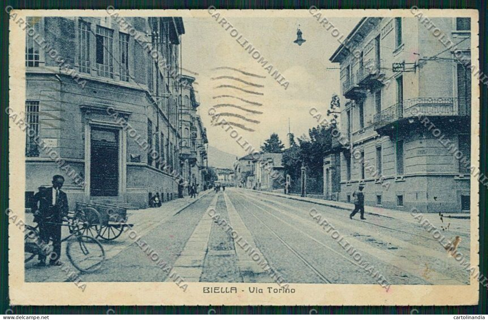 Biella Città ABRASA Cartolina EE7184 - Biella