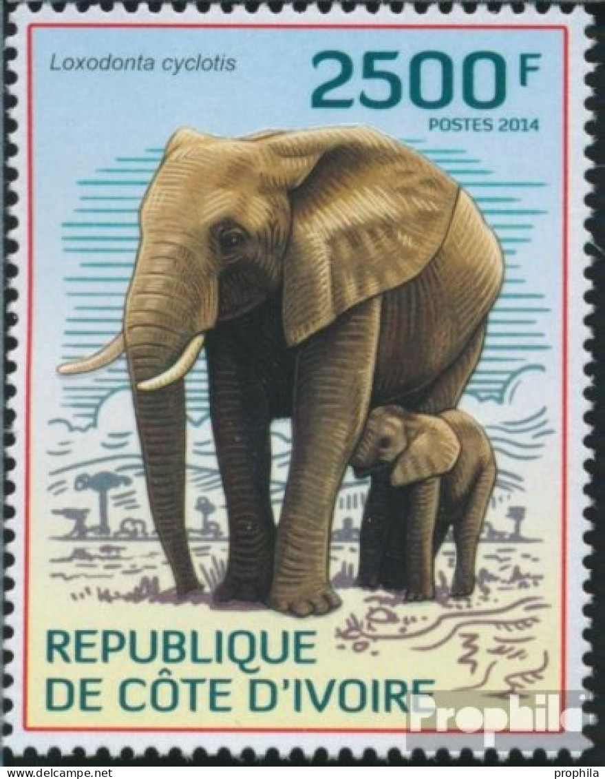 Elfenbeinküste 1623 (kompl.Ausg.) Postfrisch 2014 Seltene Tiere - Côte D'Ivoire (1960-...)