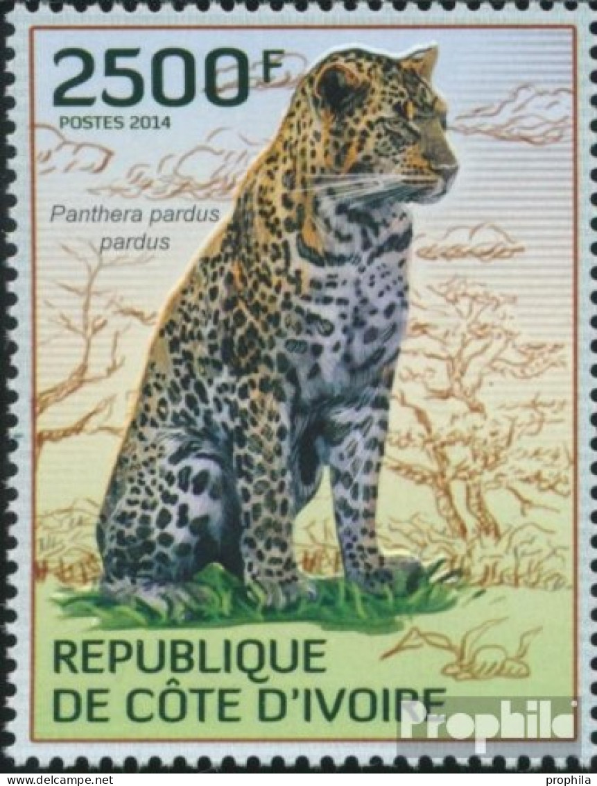 Elfenbeinküste 1598 (kompl.Ausg.) Postfrisch 2014 Nordafrikanischer Leopard - Côte D'Ivoire (1960-...)