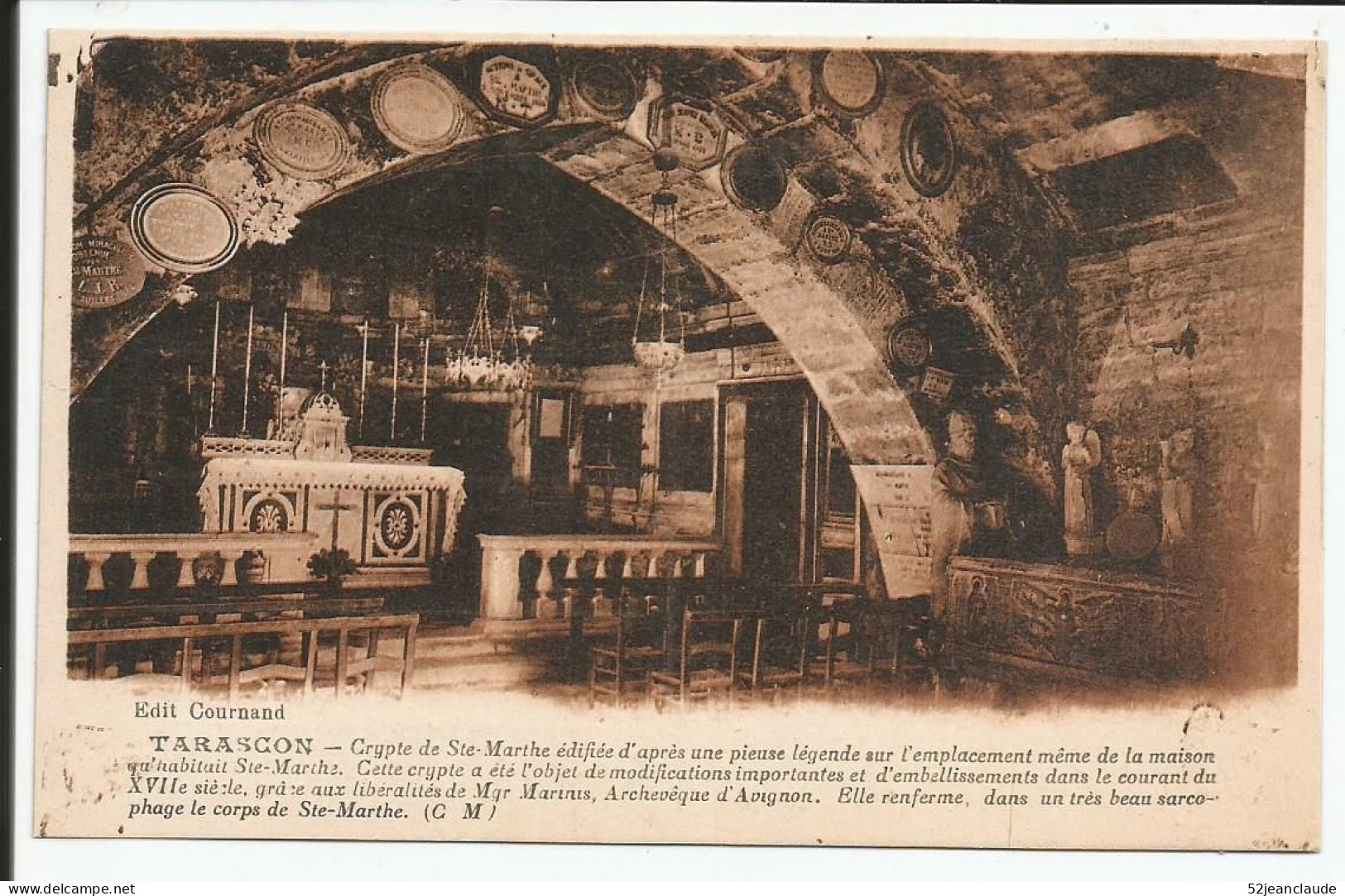 Crypte De Sainte Marthe    1920-30    N° - Tarascon