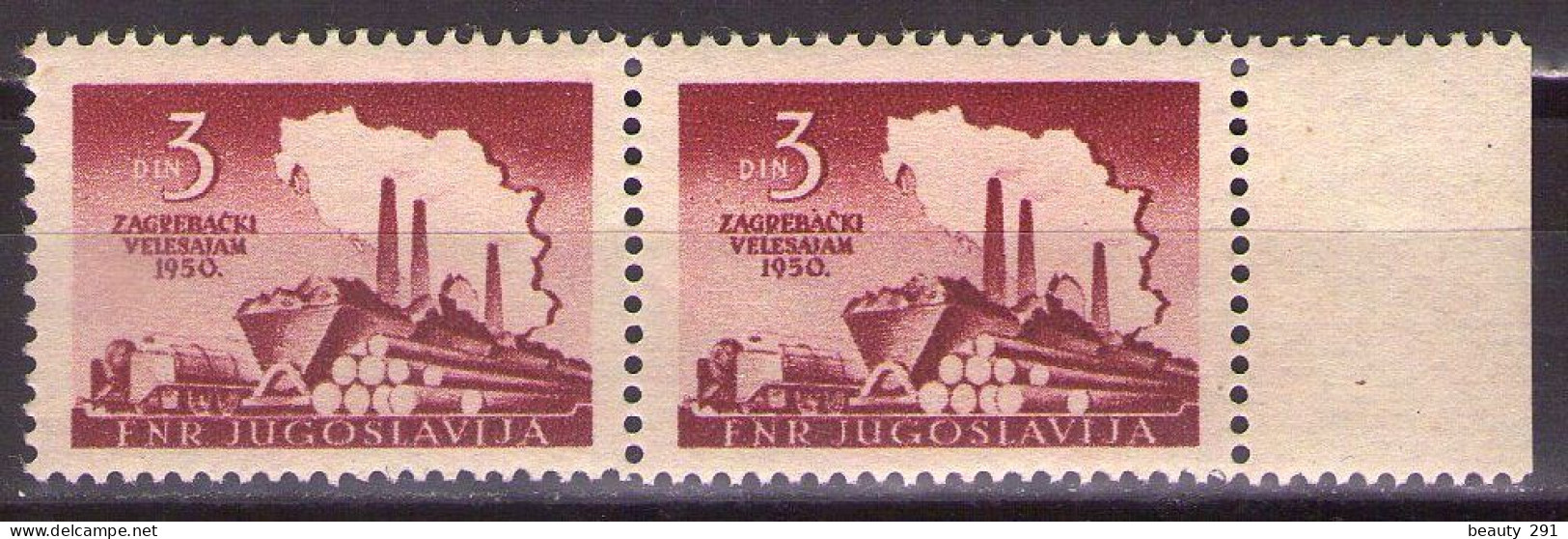 Yugoslavia 1950 -  Zagreb Fair - Mi 621 - MNH**VF - Nuovi