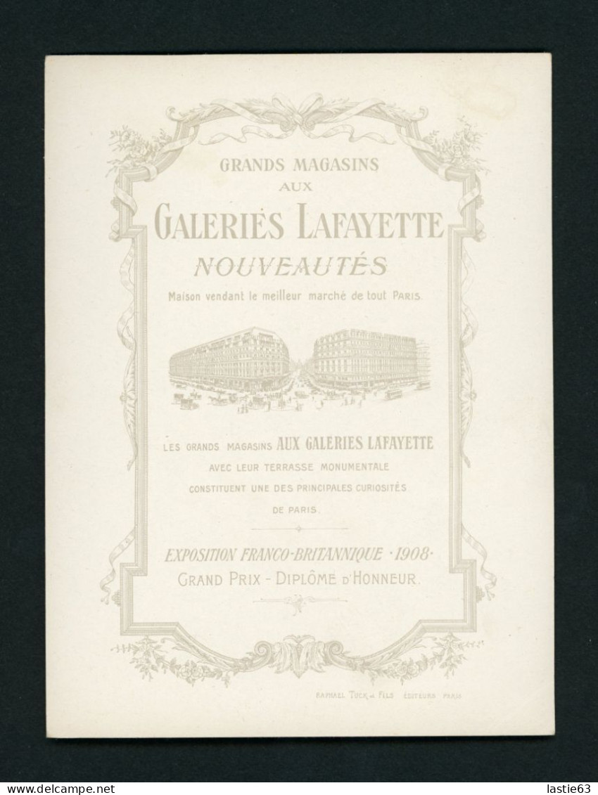 Grand CHROMO Galeries Lafayette Raphaël  Tuck Illustration Luda   Aviation Avion  Tour Eiffel Vers L'inconnu - Otros & Sin Clasificación