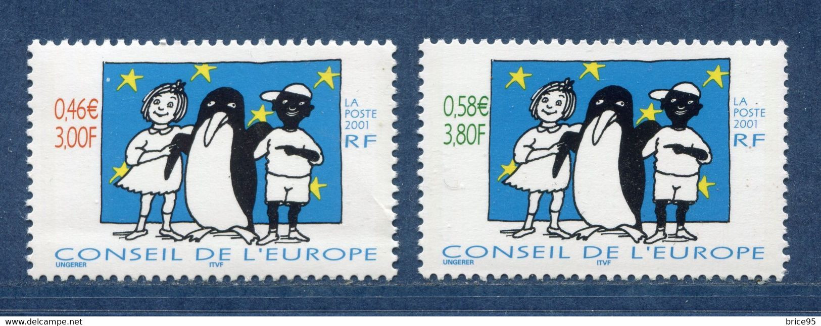 France - YT Service Nº 122 Et 123 ** - Neuf Sans Charnière - 2001 - Neufs