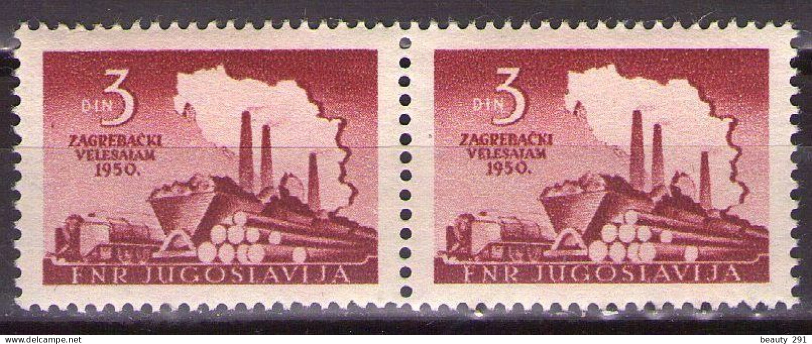 Yugoslavia 1950 -  Zagreb Fair - Mi 621 - MNH**VF - Nuevos