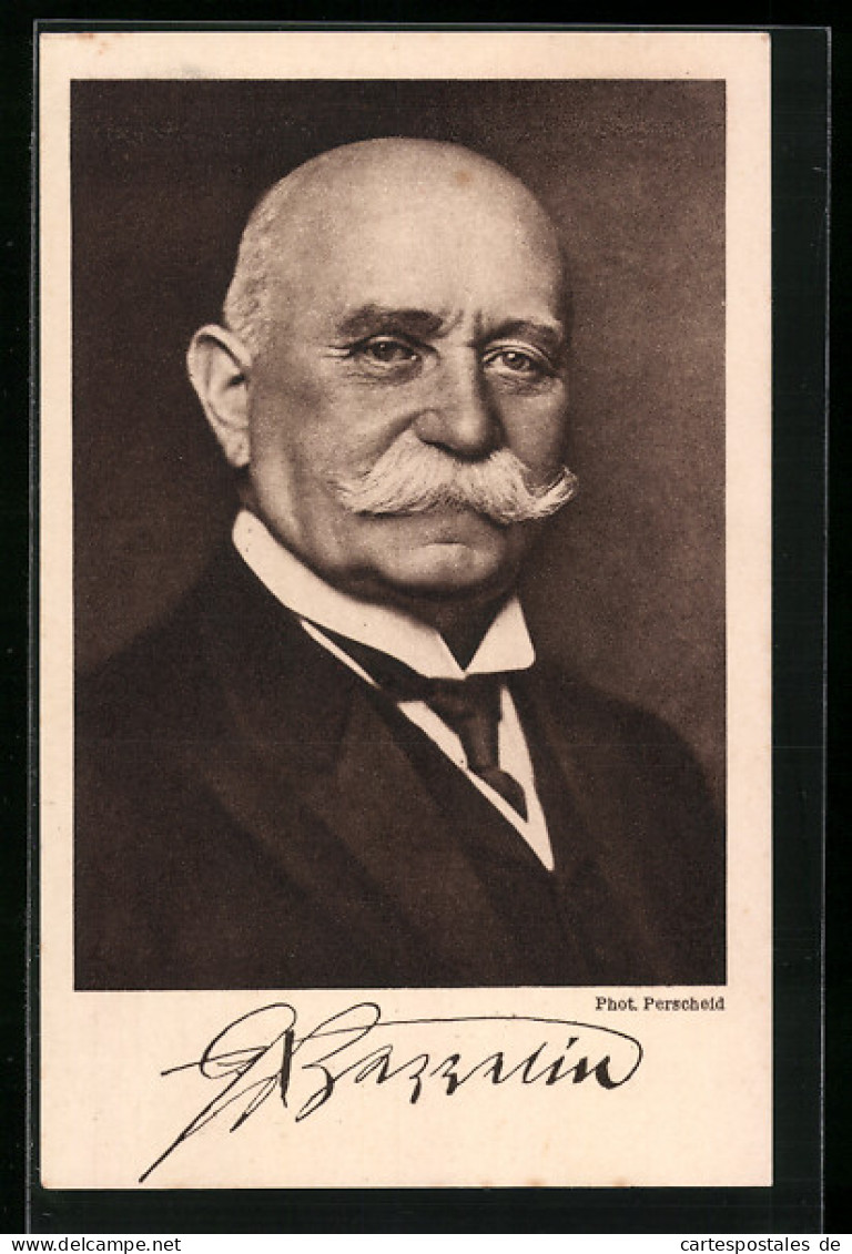 AK Porträt Ferdinand Graf Von Zeppelin  - Dirigibili