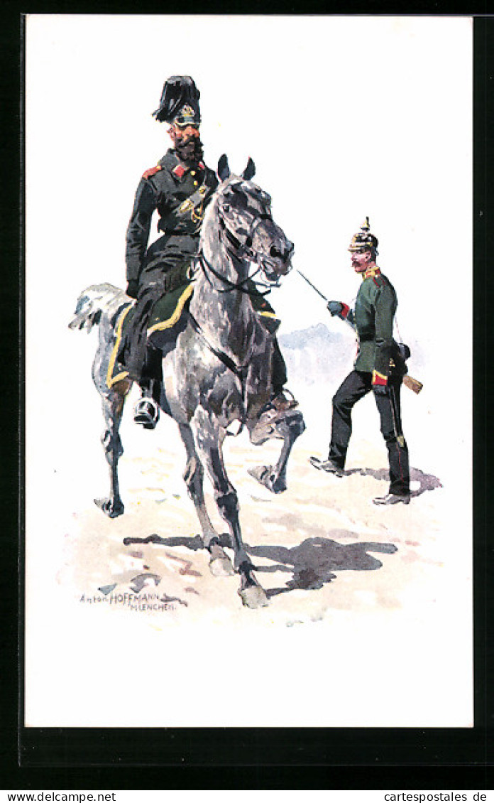 Künstler-AK Anton Hoffmann - München: R. B. Gendarmerie 1873  - Hoffmann, Anton - Munich