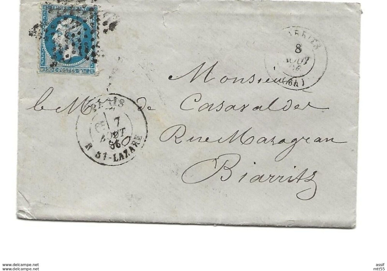 MEDECINE COMTE DAVET DE BEAUREPAIRE LAS 1866 AUTOGRAPHE ORIGINAL LETTRE - Inventeurs & Scientifiques