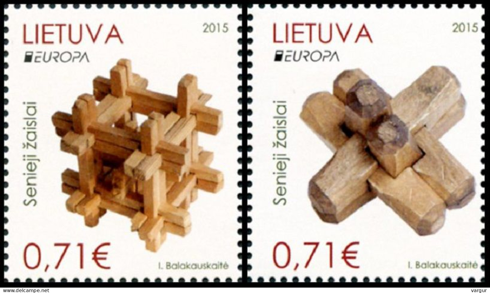 LITHUANIA 2015 EUROPA: Old Toys, MNH - 2015