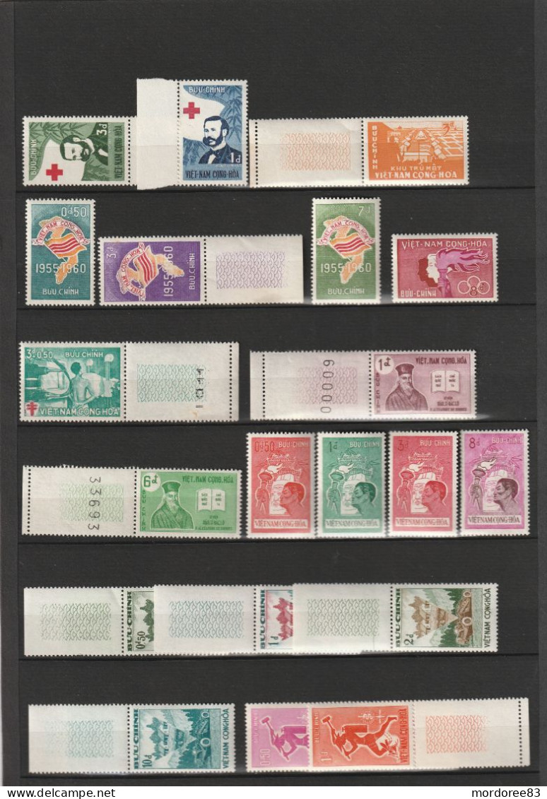 VIETNAM DU SUD LOT DE TIMBRES NEUF MNH 1952 A 1964 - Vietnam