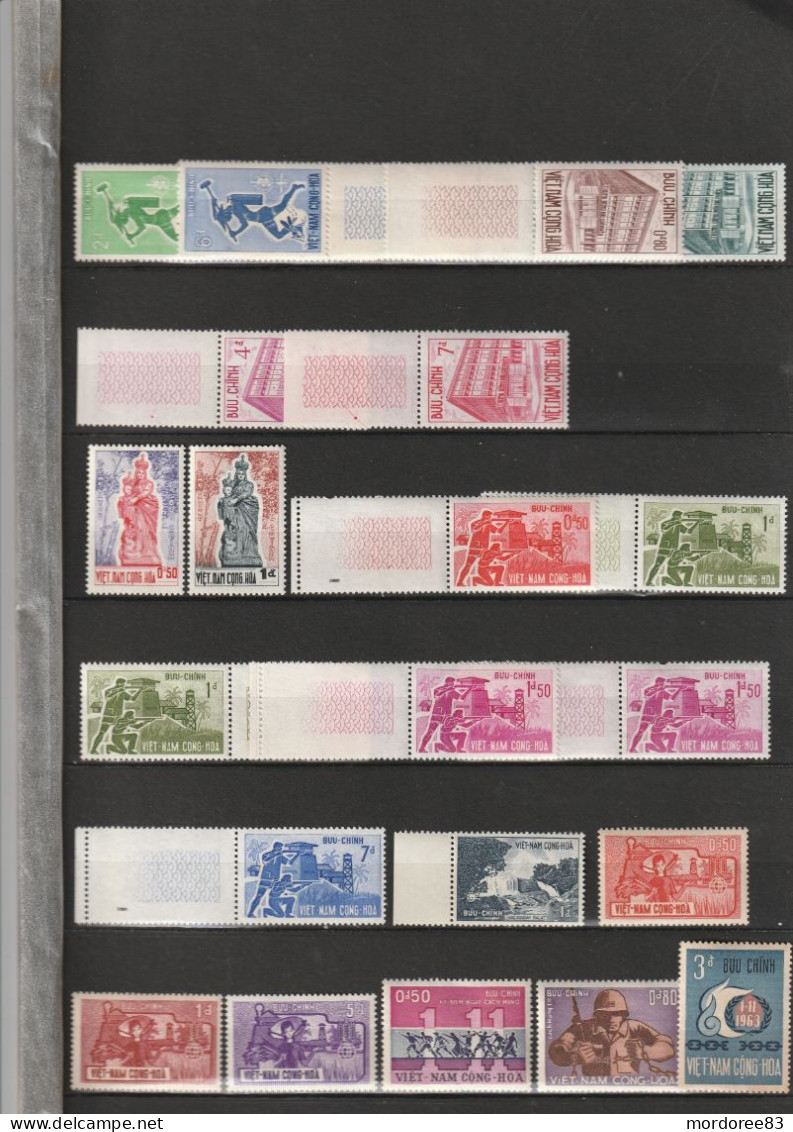 VIETNAM DU SUD LOT DE TIMBRES NEUF MNH 1952 A 1964 - Vietnam