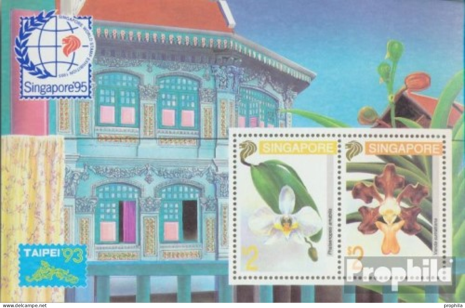 Singapur Block29 (kompl.Ausg.) Postfrisch 1993 Orchideen - Singapur (1959-...)