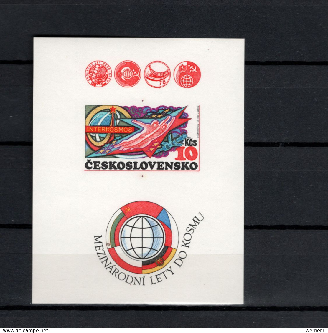 Czechoslovakia 1980 Space, Interkosmos S/s Imperf. MNH - Europa