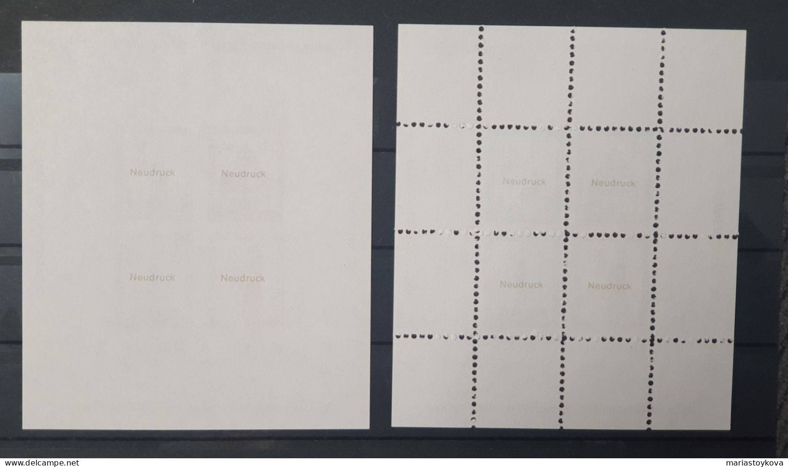 2 Blöcke, Sonderdruck Faksimile Süwebra Franz. Zone 1978 - Collections