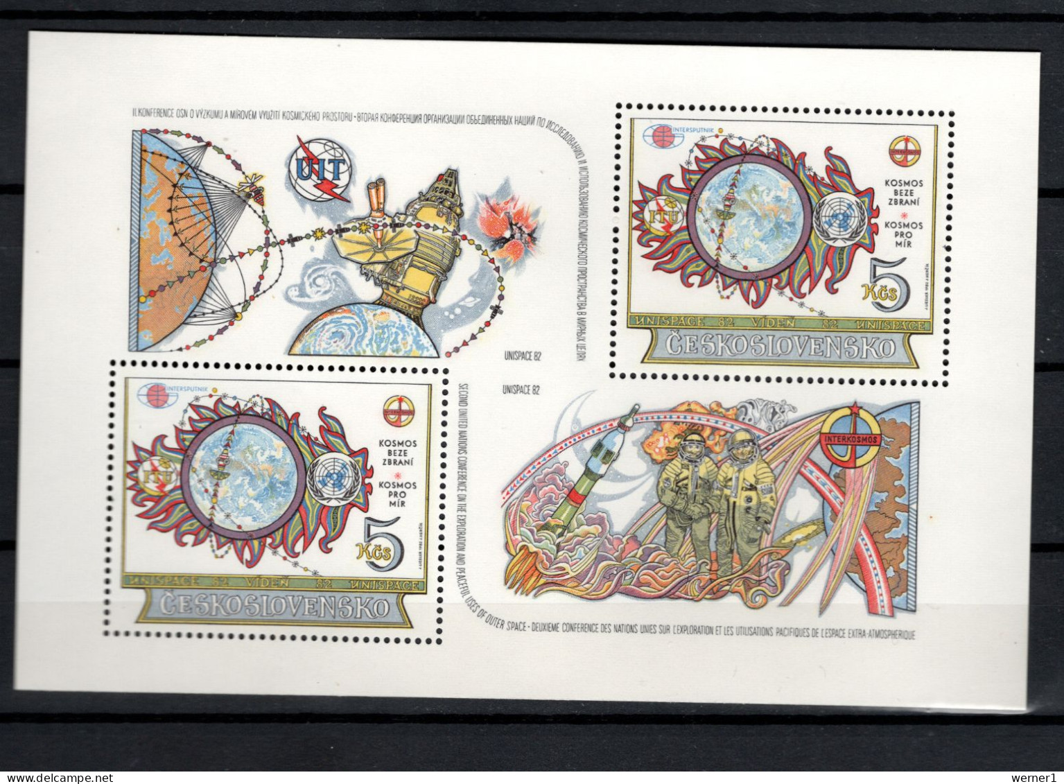 Czechoslovakia 1982 Space, UNISPACE S/s MNH - Europa