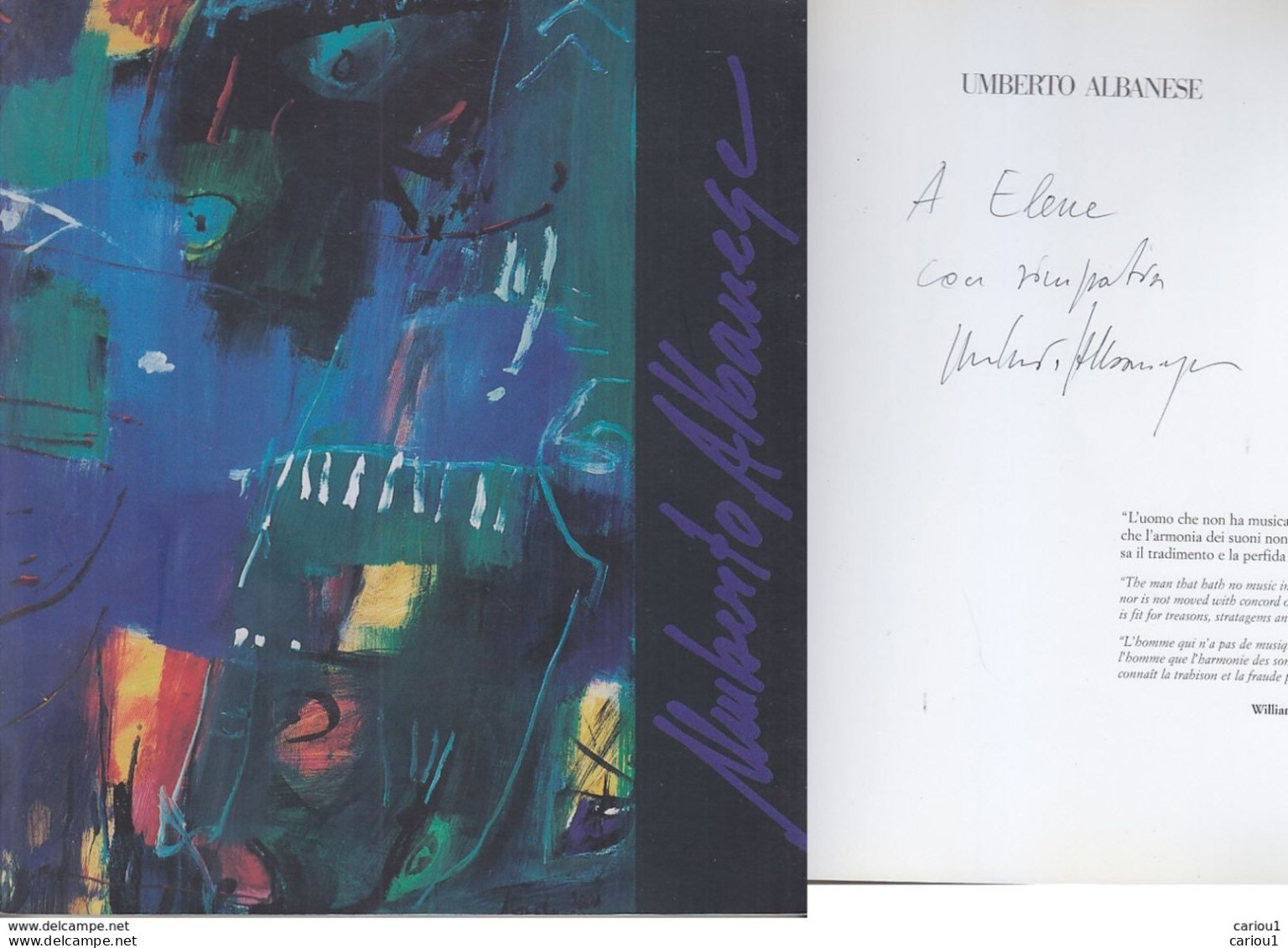 C1 UMBERTO ALBANESE Sul Baratro Della Verita DEDICACE Envoi EXPO GENEVE 2001 - Libros Autografiados