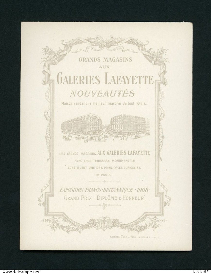 Grand CHROMO Galeries Lafayette Raphaël Tuck Illustration Luda Aviation Aeroplane  Enfants Roue Pour Hamster écureuil - Autres & Non Classés