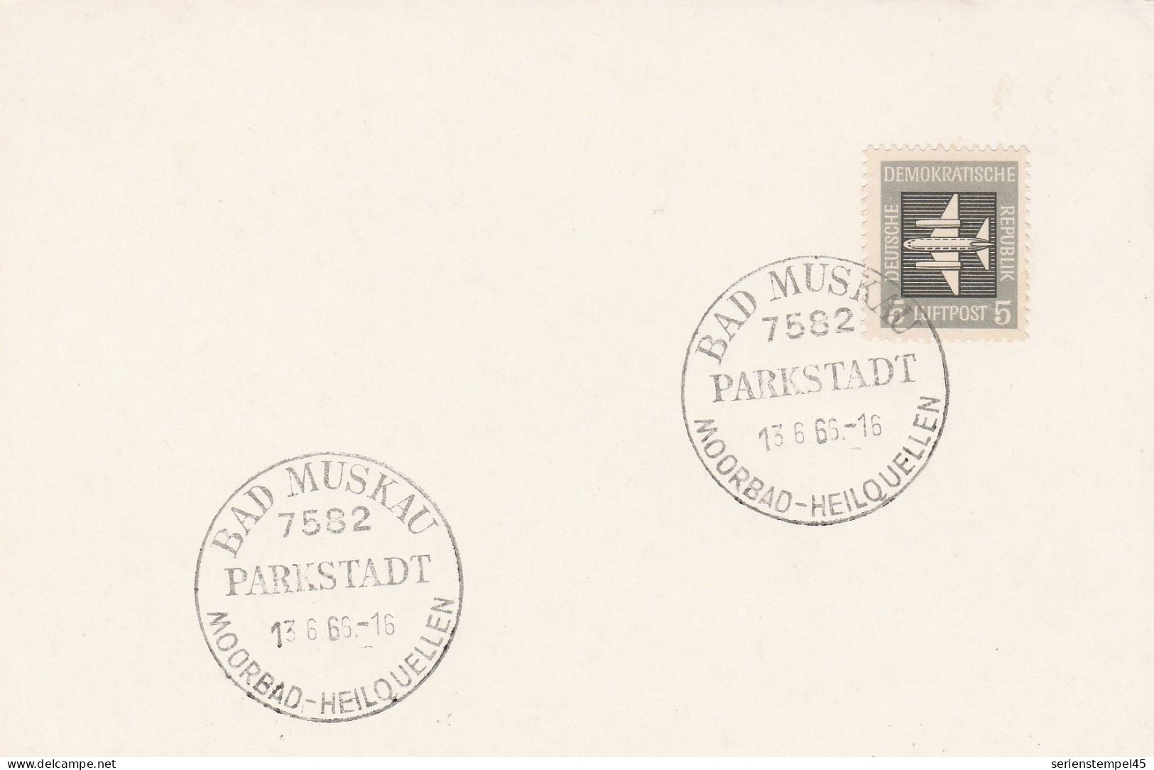 DDR Beleg Mit Sonderstempel Bad Muskau 1969 Parkstadt Moorbad Heilquellen - Machines à Affranchir (EMA)