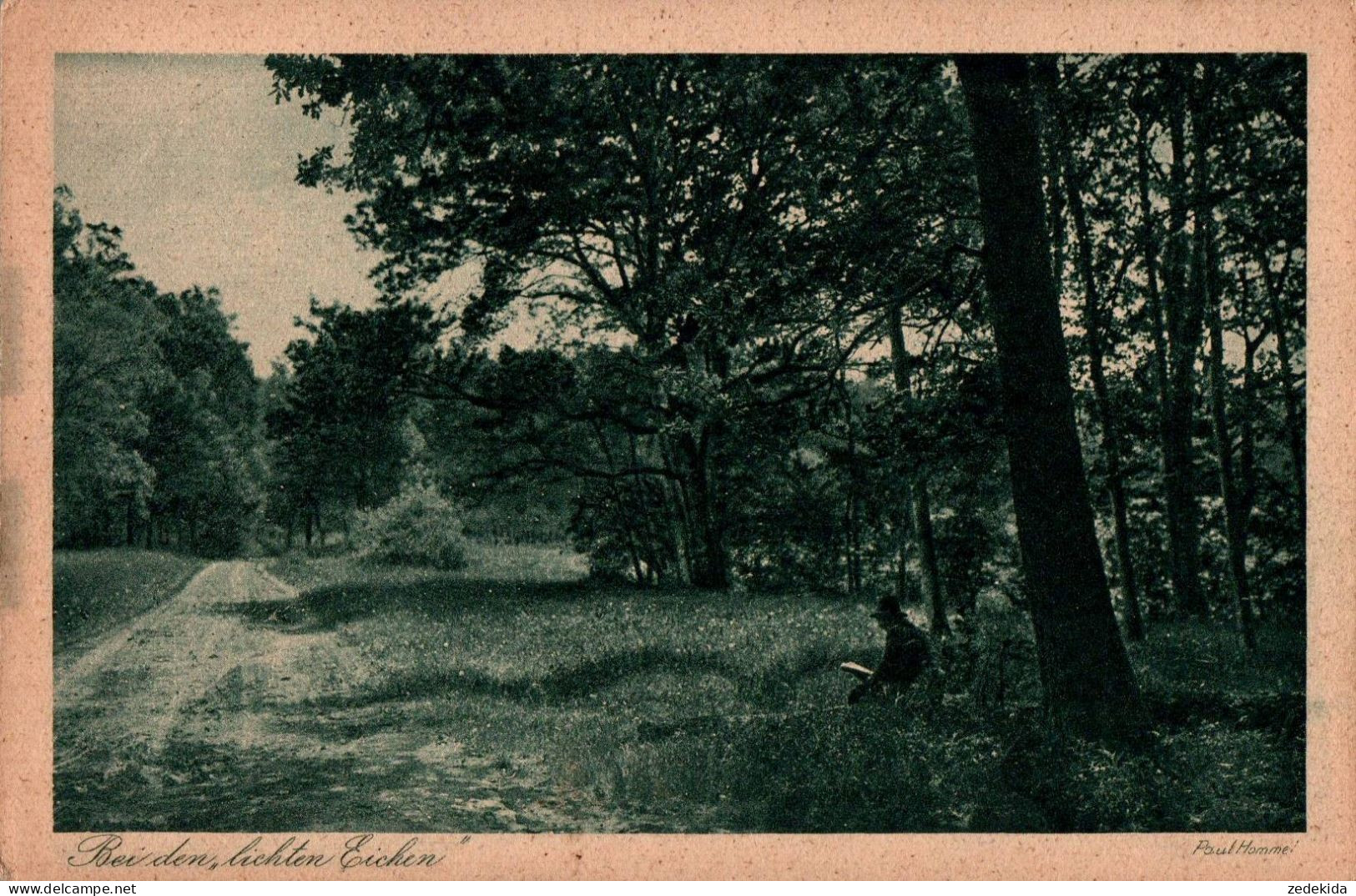 H1393 - Hommel Paul Foto Künstlerkarte - Bei Den Lichten Eichen - Verlag J.F. Steinkopf Stuttgart - Sonstige & Ohne Zuordnung