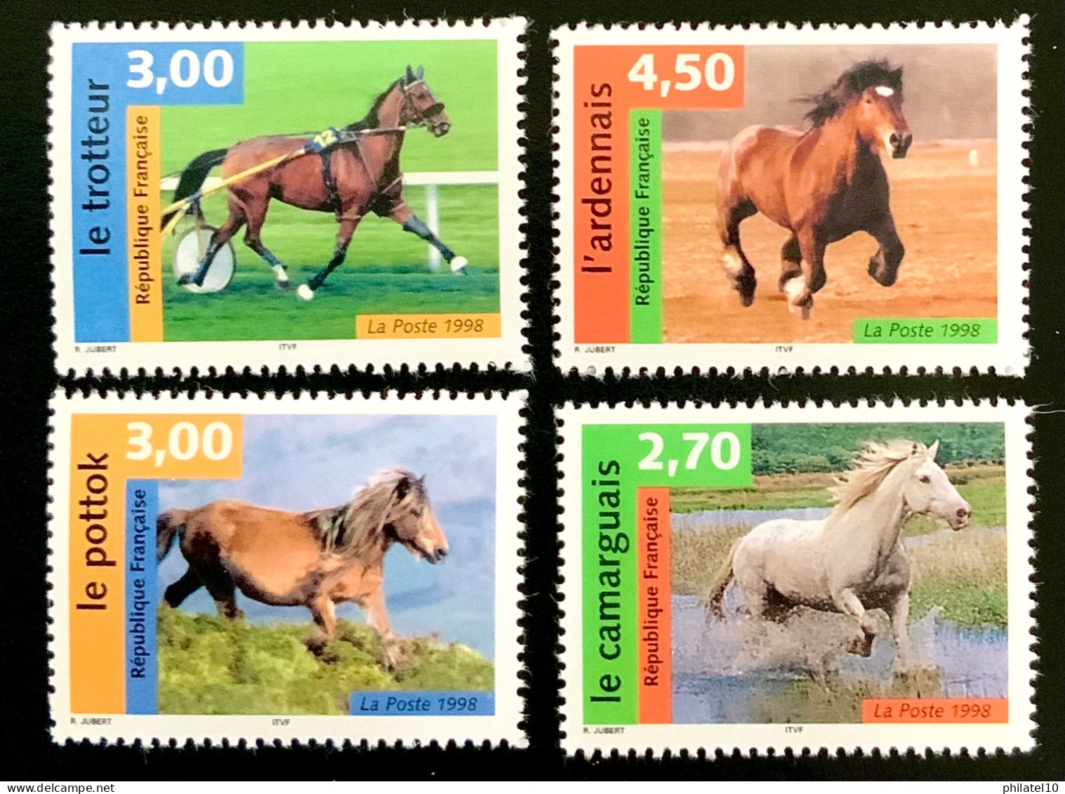 1998 FRANCE LES CHEVAUX SÉRIE NEUVE** - Unused Stamps
