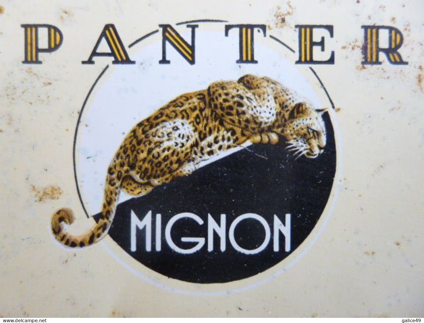 Boite Métal Vide 10 Cigares " Panter Mignon " - H & J Van SCHUPPEN.N.V. VEENENDAAL. HOLLAND. - Courrier Ordinaire - Autres & Non Classés