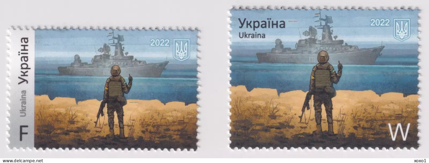 Ukraine 2022 MiNr. 2034 - 2035 WW3 Russian Guided Missile Cruiser “Moskva”  2v  MNH ** 50.00 € - Ucraina