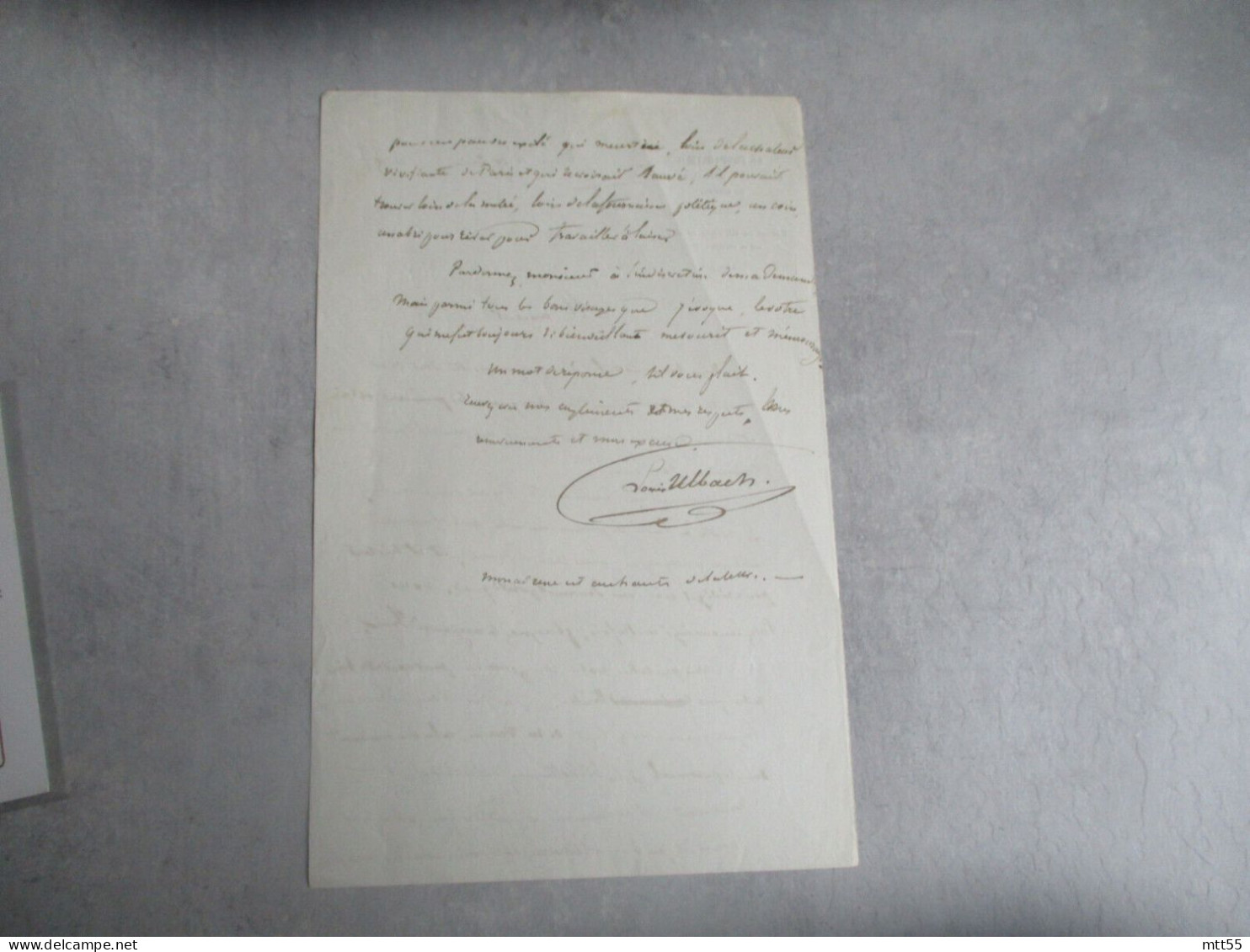 LOUIS ULBACH - FERRAGUS LETTRE AUTOGRAPHE MANUSCRITE ROMANCIER AUTEUR DRAMATIQUE - Schriftsteller