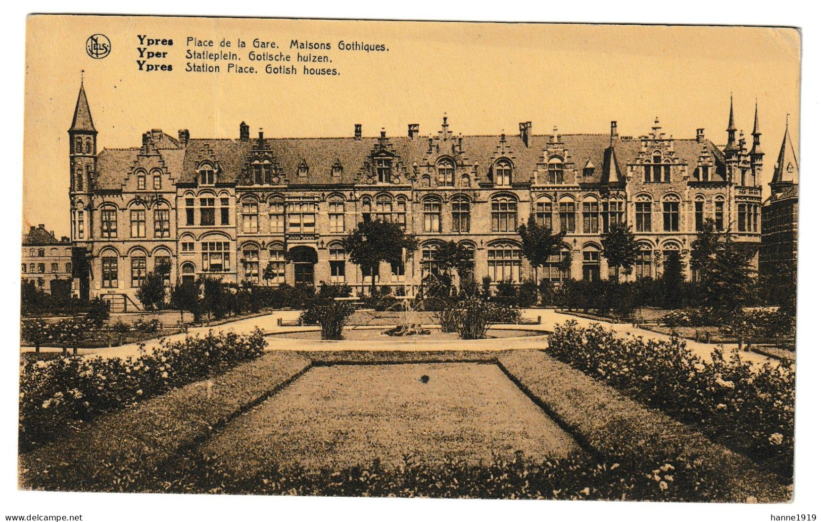 Ieper Place De La Gare Statieplein Maisons Gothiques Ypres Htje - Ieper