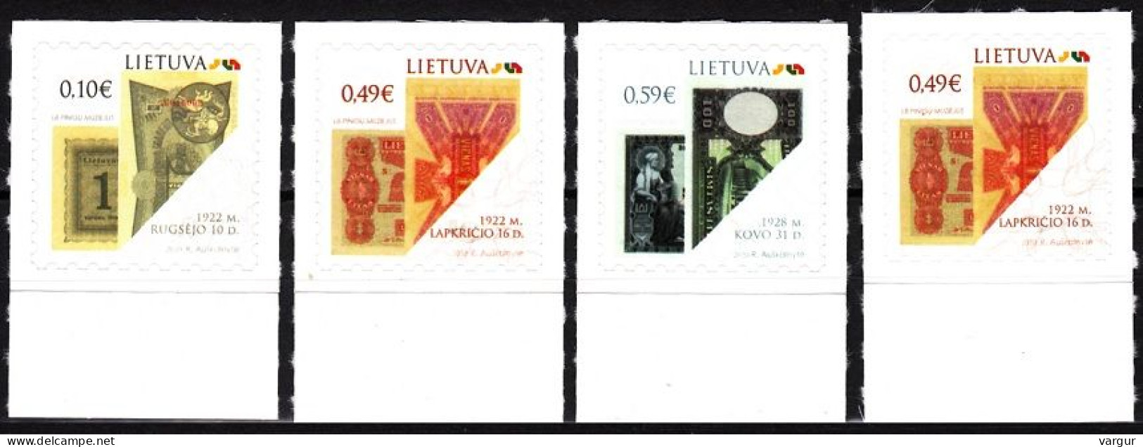 LITHUANIA 2020-01 Definitive: Historical Paper Money. With Variety 49c, Mint - Monete