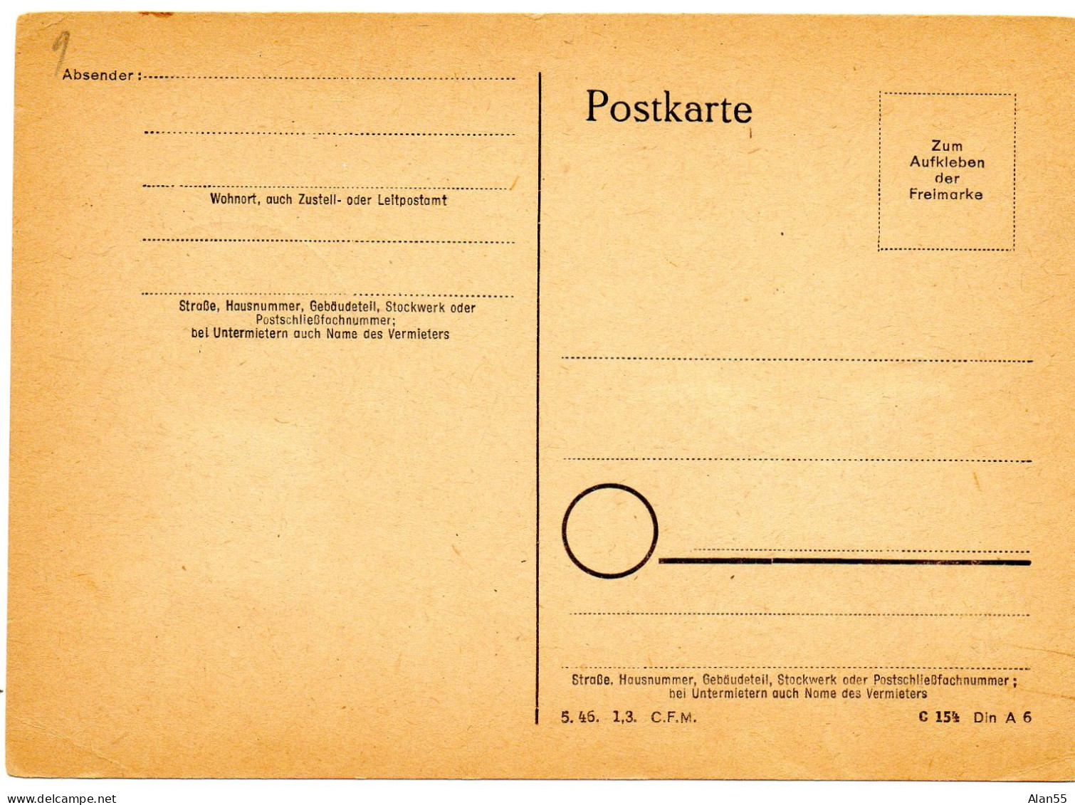 ALLEMAGNE.1946.ZONE AAS. POSTKARTE."ROTE KREUZ-MUNCHEN" .CROIX-ROUGE. - Croix-Rouge