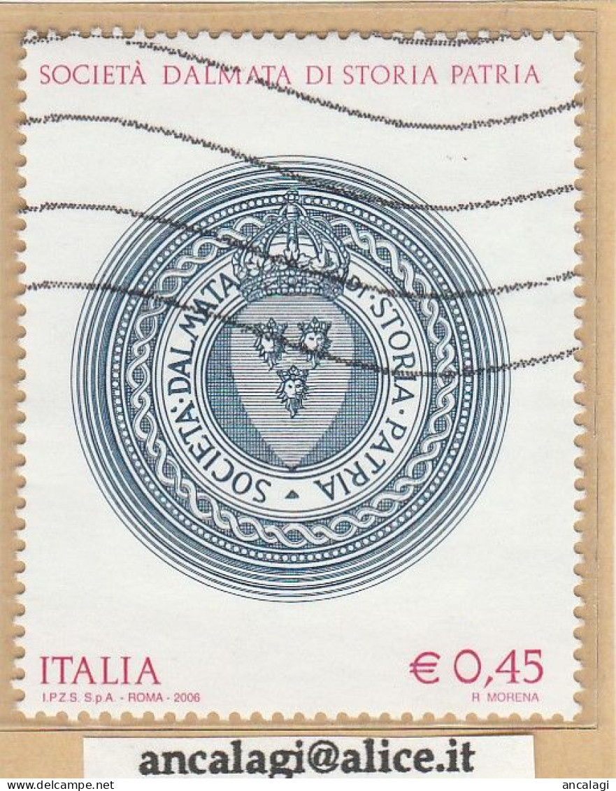 USATI ITALIA 2006 - Ref.0992 "SOCIETA' DALMATA" 1 Val. - - 2001-10: Usati