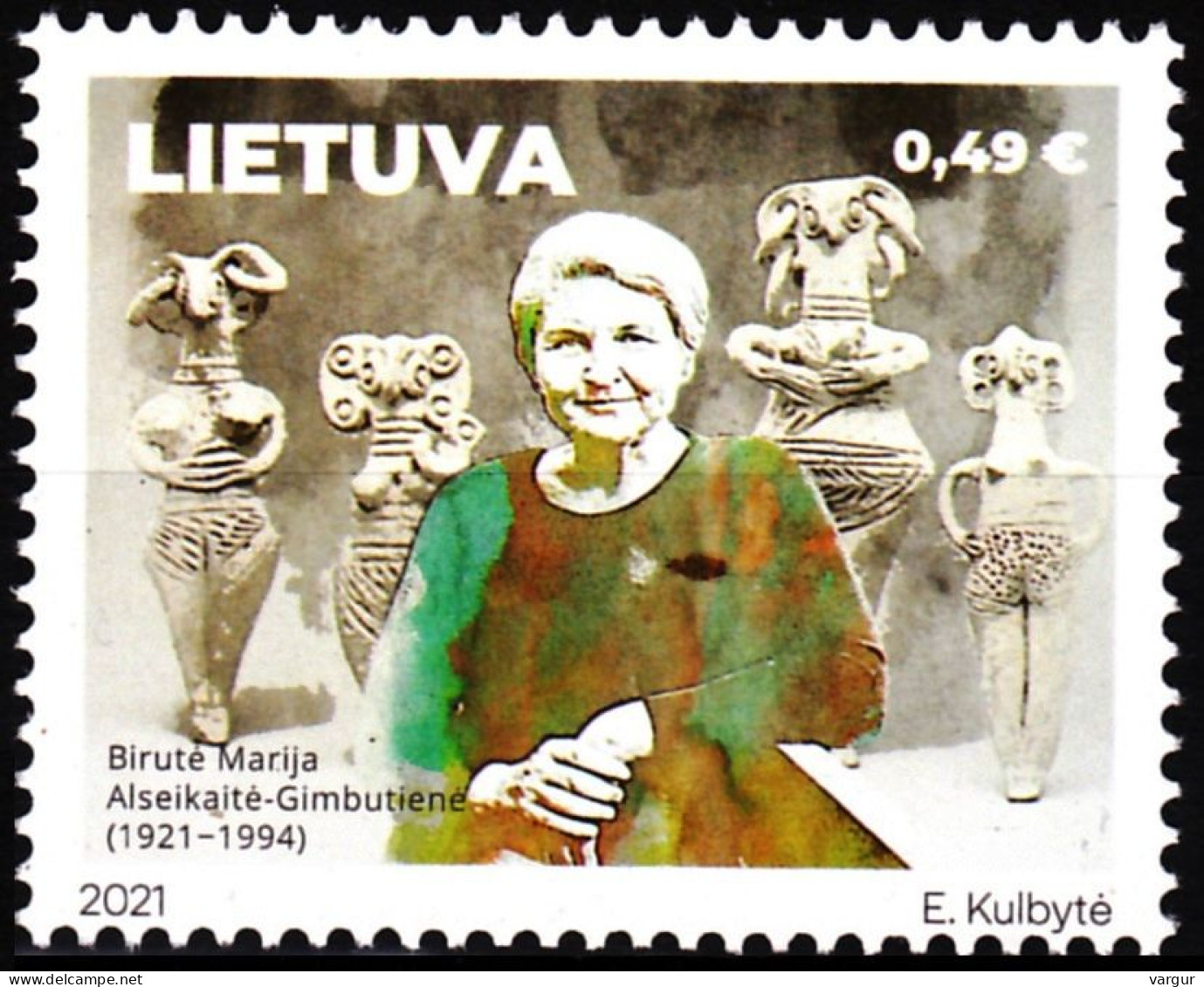 LITHUANIA 2021-02 Science Archaeology: Alseikaite-Gimbutiene - 100, MNH - Famous Ladies