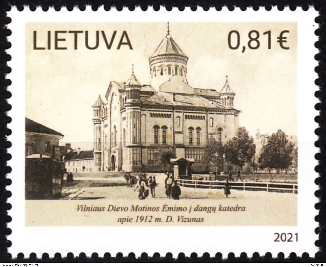 LITHUANIA 2021-08 National Minorities: Russians. Religion Cathedral, MNH - Chiese E Cattedrali