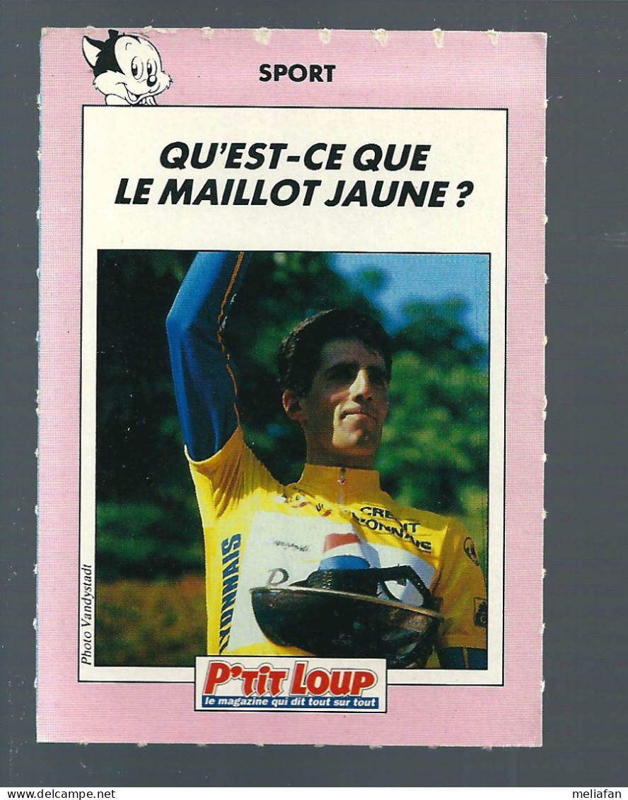 T938 - IMAGES P'TIT LOUP - CYCLISME - MIGUEL INDURAIN - Cyclisme