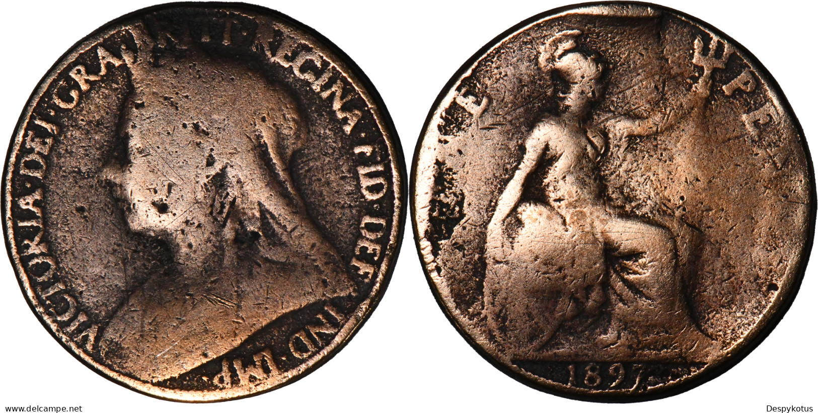 UK - 1897 - ONE PENNY - Victoria - 19-088 - D. 1 Penny