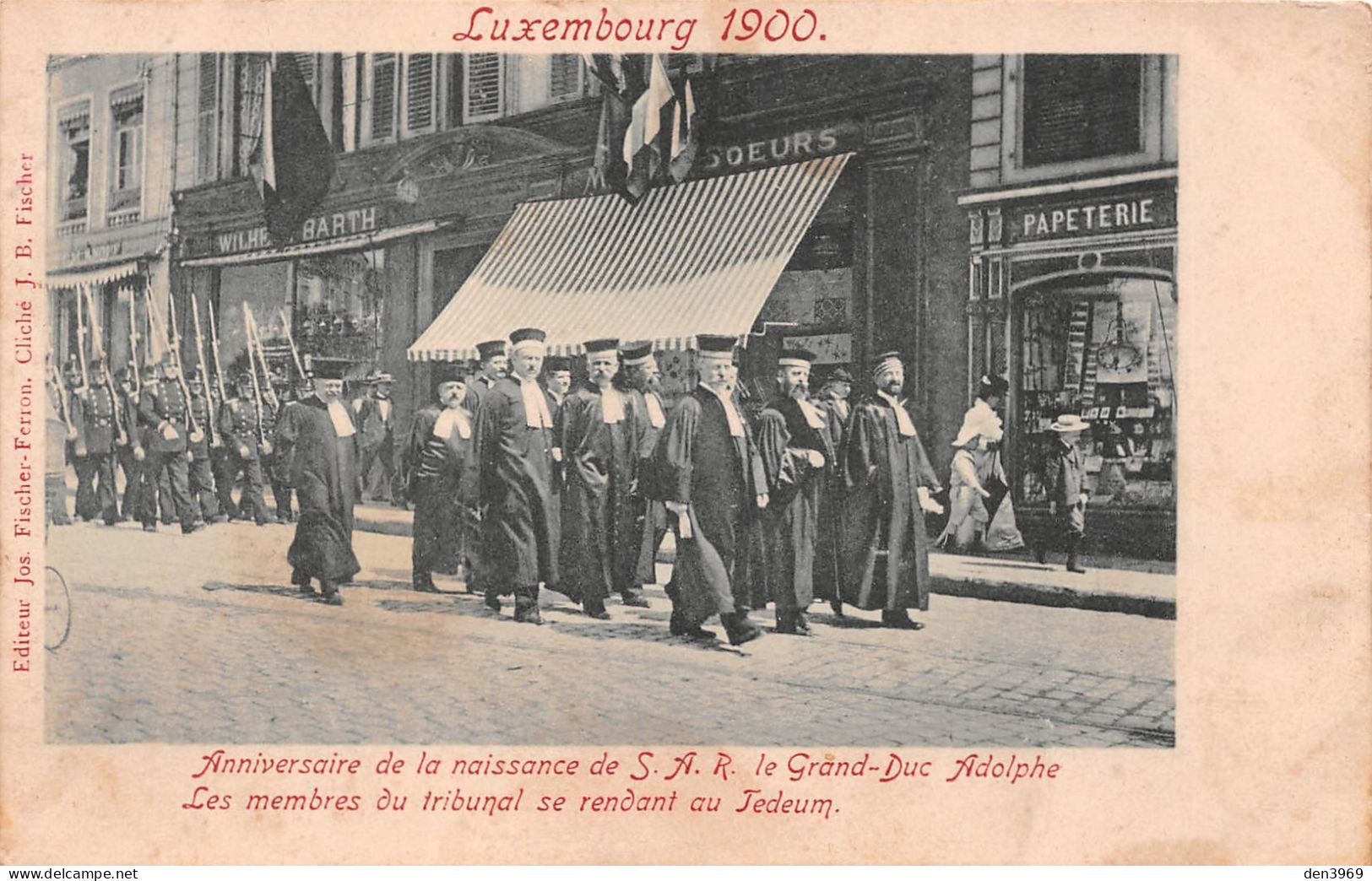 LUXEMBOURG 1900 - Anniversaire De Naissance De S.A.R. Le Grand-Duc Adolphe, Les Membres Du Tribunal Se Rendant Au Tedeum - Luxemburg - Stad