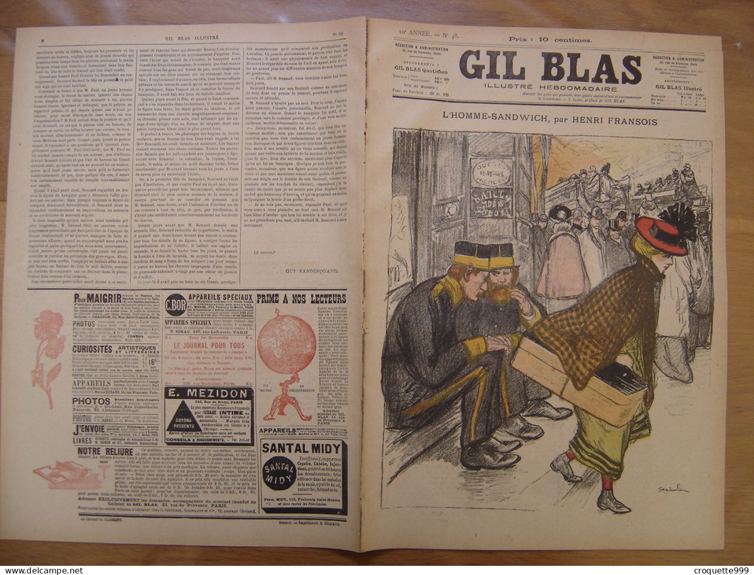 1900 GIL BLAS 48 Steinlen Moriss Balluriau - Andere & Zonder Classificatie