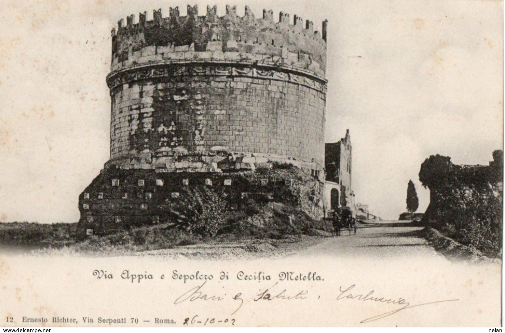 ROMA - VIA APPIA E SEPOLCRO DI CECILIA METELLA  - F.P. - Multi-vues, Vues Panoramiques