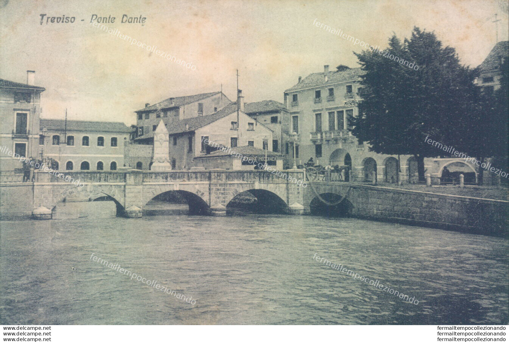 Z354 Cartolina  Treviso  Citta' Ponte Dante Scollata - Treviso