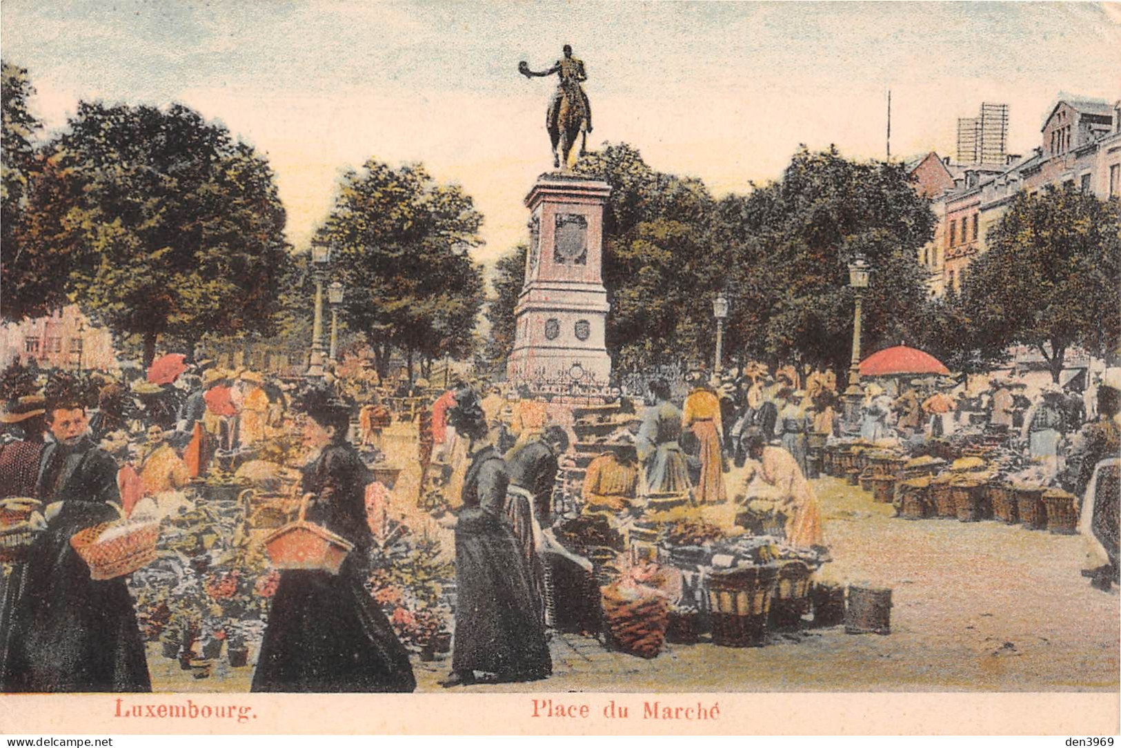 LUXEMBOURG - Place Du Marché - Tirage Couleurs - Précurseur Voyagé 1907 (voir Les 2 Scans) - Luxembourg - Ville