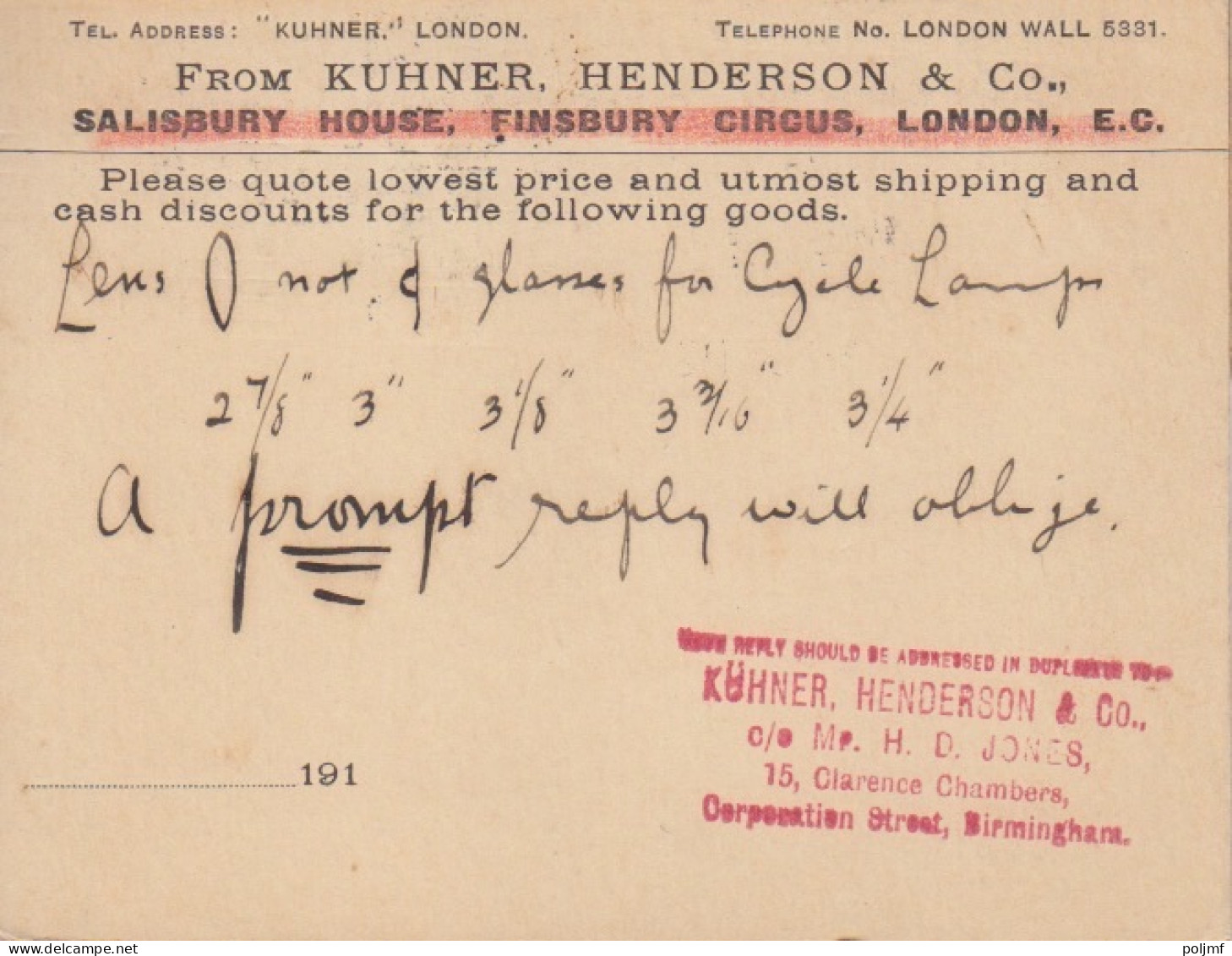 CP Entier Half Penny Vert "Edouard VII" Obl. Birmingham Le 8 JA 11 Pour Niederviller + Complément 1/2 Vert N° 106 - Stamped Stationery, Airletters & Aerogrammes