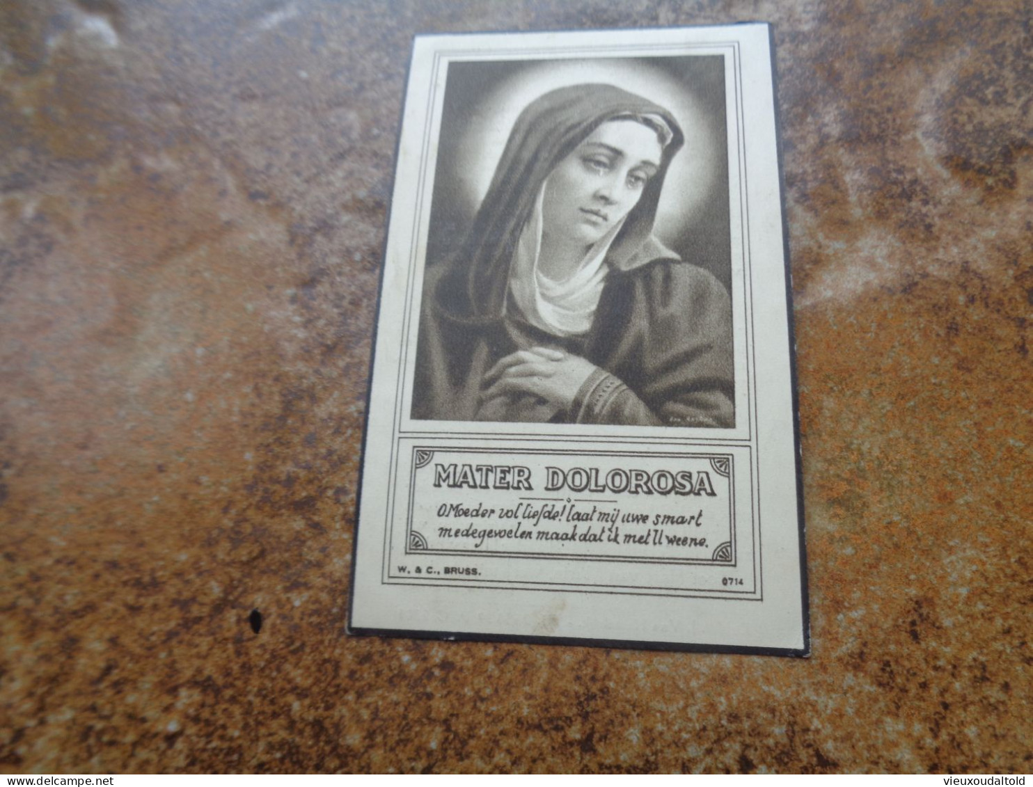 --Doodsprentje/Bidprentje  Angelina Van Opdenbossche  Meerbeeke 1875-1942 Ninove  (Echtg Franciscus Van Bondt) - Religión & Esoterismo