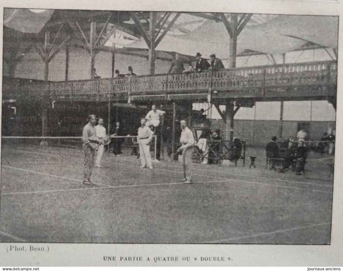 1898 TENNIS - AU TENNIS CLUB DE PARIS - P LECARON ( PRÉSIDENT ) - TOM BURKE ( PROFESSEUR ) - LA VIE AU GRAND AIR