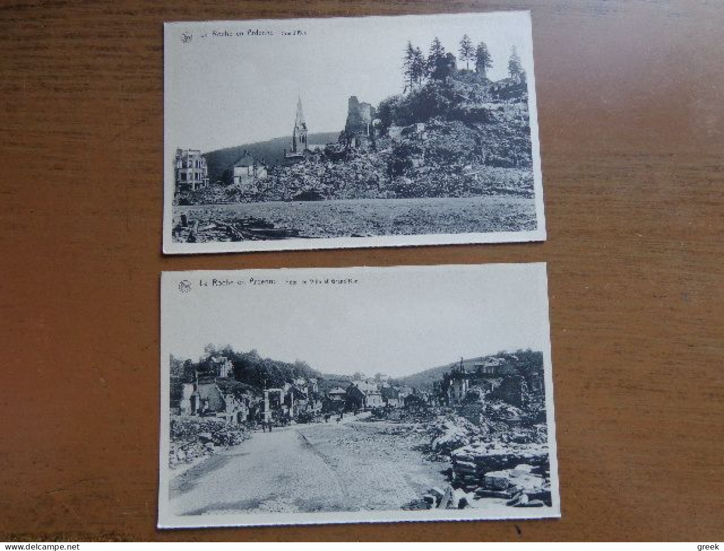 2 Cartes De La Roche En Ardenne (in Puin, Ruines) --> Onbeschreven - La-Roche-en-Ardenne